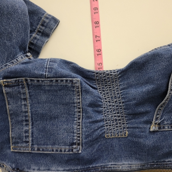 Madewell Patch Pocket V Neck Staight Ankle Zip Up Denim Jumpsuit Coveralls - Picture 11 of 12